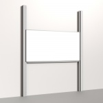 Pylonentafel, 1 Fläche, Stahlemaille weiß 